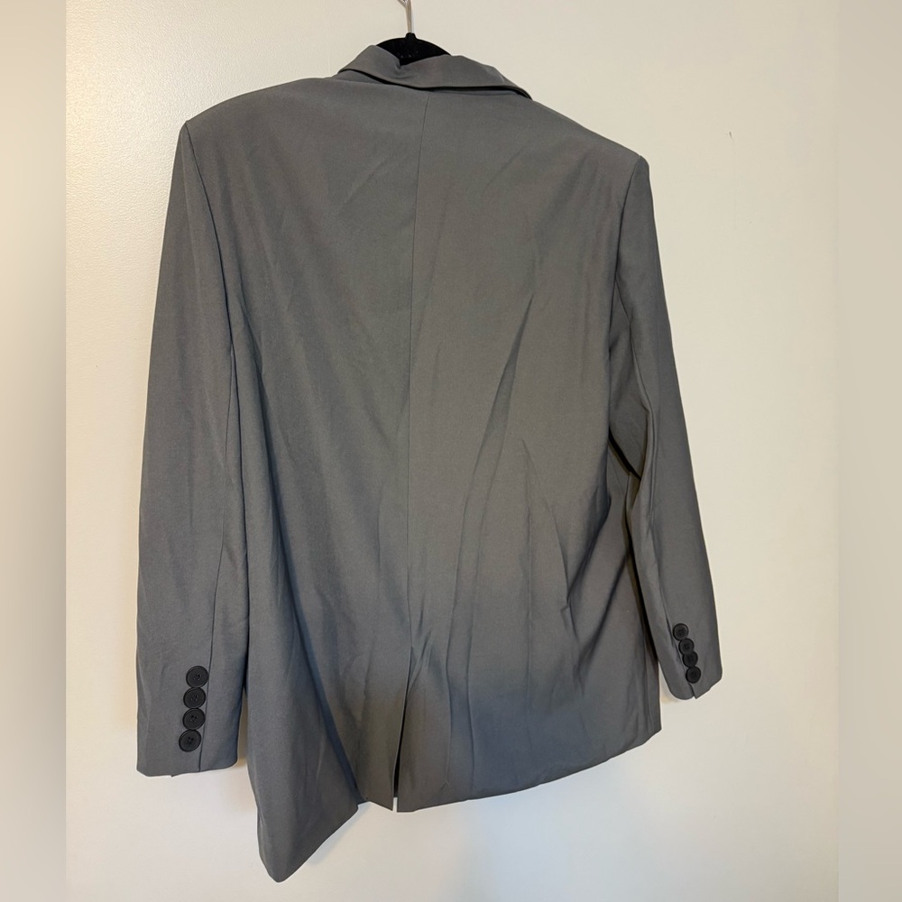Nasty Gal Charcoal Oversized Blazer
